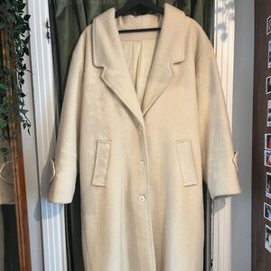 100% wool cream coat made in Canada